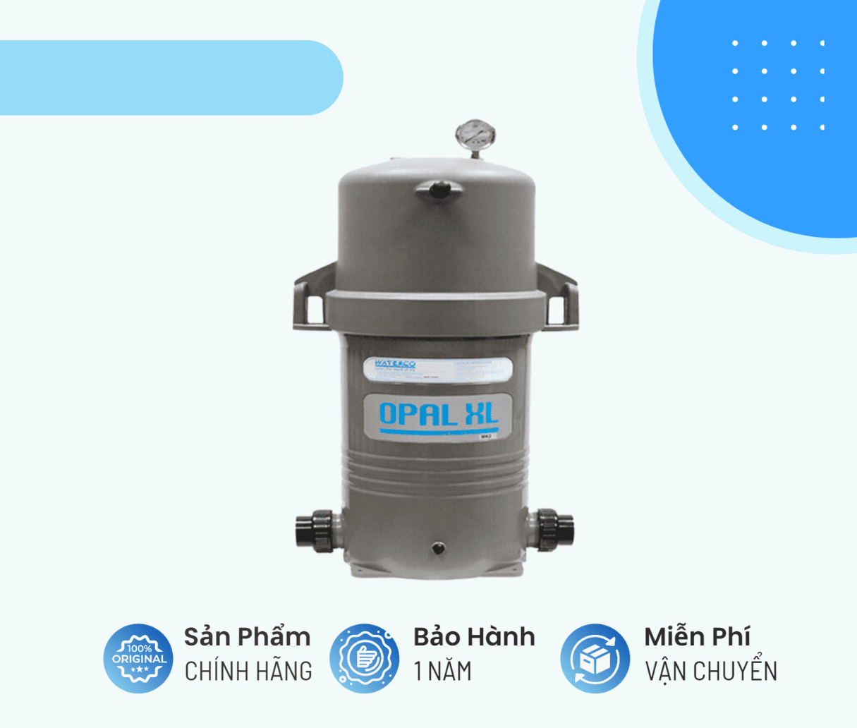 Bình Lọc Vải Cartridge Waterco Opal 225